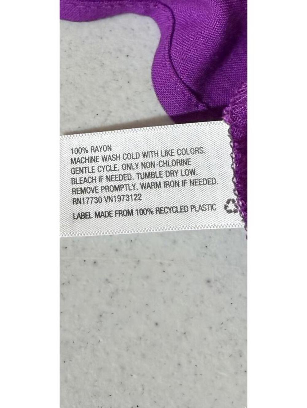 Ava & Viv Rayon Pullover Blouse Womens Size 1X Purple 3/4 Sleeve New - Picture 7 of 9